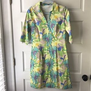 J. McLaughlin dress. Green and blue. Size 8